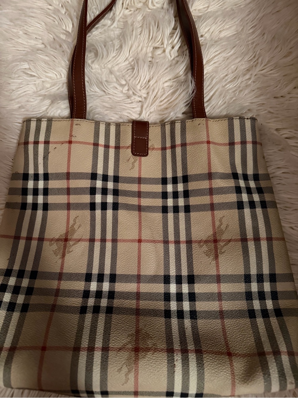 Burberry Canvas Tote Bag in Beige and Brown - Picture 2 of 10